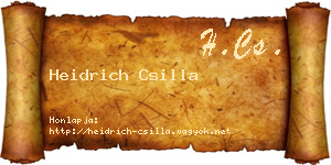 Heidrich Csilla névjegykártya