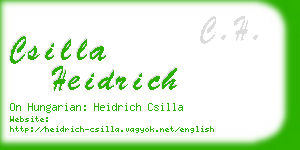 csilla heidrich business card